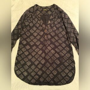 Symbology hand printed tunic